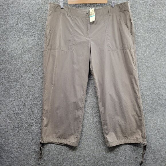 Tommy Bahama Pants - Tommy Bahama Pants Women's 16 Gray Snappy Poplin Crop Relax Fit NWT (MSRP $88)